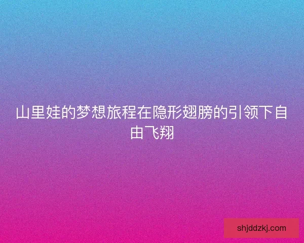 山里娃的梦想旅程在隐形翅膀的引领下自由飞翔